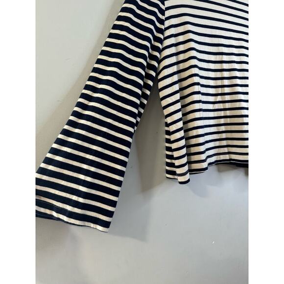 Madewell Stripe Block Wide Sleeve Turtleneck In Linen size med - Picture 3 of 7
